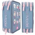 Top Model Triple Filled Pencil Case LED - Cats Moods
