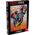 Puzzle 1000pc African Colours (Elephant in Vibrant Colours)