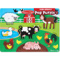 Farm animal with picture under peg puzzle