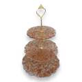 Carnelian & Gold Leaf Tiered Cupcake Stand (Holder)