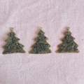 Christmas Tree Decorations- Green Adventurine Tree - Pack of 3
