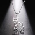 Genuine 316L Stainless Steel Pendant and Chain Necklace - BULLDOG