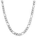 6mm Figaro 316L Stainless Steel Chain Necklace 50cm