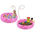 3 Ring Toddler Inflatable Swimming Pool with Bubble Floor