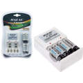 Battery Charger For AA, AAA, 9V Batteries - Including 4 x Rechargeable AA Batteries