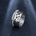 Titanium Heart Ring With Cr. Diamonds Size Size 10