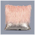 Two-Way Sequin and Faux Fur Pillow Case with Inner Cushion