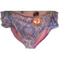 GORGEOUS Periwinkle Paisley Bikini Bottom 24/26W - With Hoop earrings