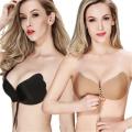 Strapless Invisible Backless Self-Adhesive Push Up Sticky Bra - Size C Beige