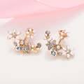 GORGEOUS Daisy Flowers with Crystals Stud Earrings