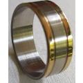 Stainless Steel Two Tone Wedding Ring Size 7