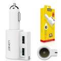 Ldnio 1-Socket Adapter with 2 Usb Interface 4.2 a Car Charger