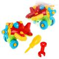 Early Learning Education DIY Screw Nut Group Installed Plastic 3d Puzzle Disassembly plane Kids T...