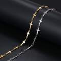Titanium Cross Bracelet 22 cm
