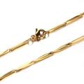 Beautiful 1mm Solid Gold Filled Stainless Steel Stick Link Chain Necklace 42cm