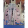 GORGEOUS Pink and Blue Castle Wall Clock for Children`s Room - Large