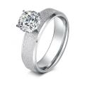 Stunning Pure Titanium 2.09ct Cubic Zirconia Wedding Ring