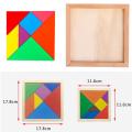 Wooden Tangram Puzzle for Children - 7 X Wooden Pieces
