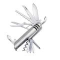 11 in 1 Function Stainless Steel Multi Functional Swiss Army Style Knife - Silver
