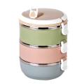 Thermal Insulated Stainless Steel Triple Layer Lunch Box