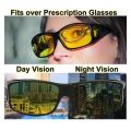 TWO PAIRS - 2 in 1 HD Vision Wrap Around Glasses - Night Vision Driving Anti Glare