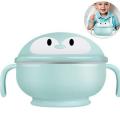 Stainless Steel Baby Food Bowl with Suction Cup and Lid