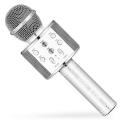 Wireless bluetooth Portable Karaoke Microphone Hifi Speaker - Silver