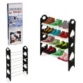 Household 4-Tier Stackable Shoe Rack and Organizer
