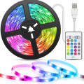 2M USB RGB LED 5050 Strip Light 16 Colours With Remote Control