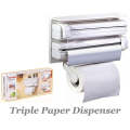 3 in 1 Kitchen Paper and Foil Dispenser and Holder