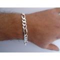 316L Solid Stainless Steel Figaro Link Chain Bracelet 22cm