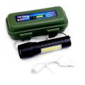 Powerful LED Mini Flashlight With Built in Battery - Q5 Zoom Focus Torch 2000 Lumen