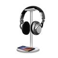 Wireless Charging Dock With Headphone Stand - White