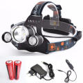 High Power Rechargeable 3 LED Headlight T6