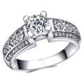 1.32CT CR.DIAMOND SOLITAIRE & ACCENTS LADIES RING - Size 7