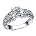 1.32CT CR.DIAMOND SOLITAIRE & ACCENTS LADIES RING - Size 7