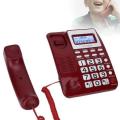 Red Landline Telephone with Large Numbers