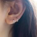 Small Huggie Hoop Cartilage Earrings - 1 Pair