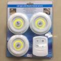 LED Light with Remote Control - Set of 3 Lights