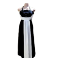BREATHTAKING Avirate Black and White Evening Maxi Dress Size 6/XS