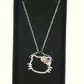 ADORABLE Hello Kitty Necklace with Crystals