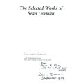 The Selected Works of Sean Dorman, Vol. 1 (Inscribed by Author) | Sean Dorman