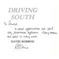 Driving South (Inscribed by Author) | David Robbins