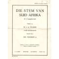 Die Stem van Suid Afrika (Music Score) | C. J. Langenhoven & M. L. de Villiers