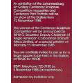 Johannesburg Art Gallery Centenary Sculpture Competition (Invitation to the Exhibition)