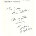 Lessons of Struggle: South African Internal Opposition, 1960-1990 (Inscribed by Author) | Anthony...