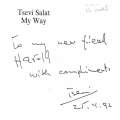 My Way (Inscribed by Author) | Tsevi Salat