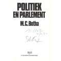 Politiek en Parliment (Signed by Author) | M. C. Botha