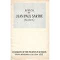 Speech of Jean Paul Sartre (France): Congress of the Peoples for Peace, Vienna December 12th-19th...