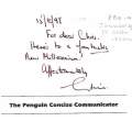 The Penguin Concise Communicator (Inscribed by Author) | Clive Simpkins